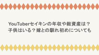 YouTuberセイキンの年収や総資産はいくら?子供はいる?嫁との馴れ初めについても